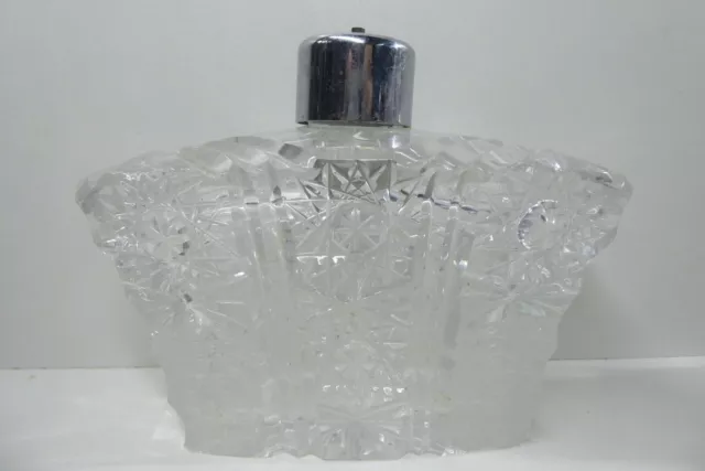 Vintage Cut Glass Scent Perfume Bottle Art Deco