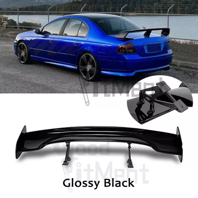 For Ford Falcon FG BF BA 46" GT Style Adjustable Rear Spoiler Lip Trunk Wing BLK