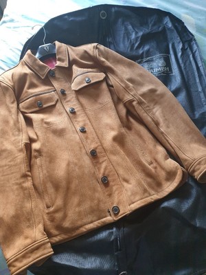 TRIUMPH RIDING TAN Motorcycle Suede 