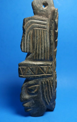 Pre-Columbian Mayan Stone Head Pendant 2