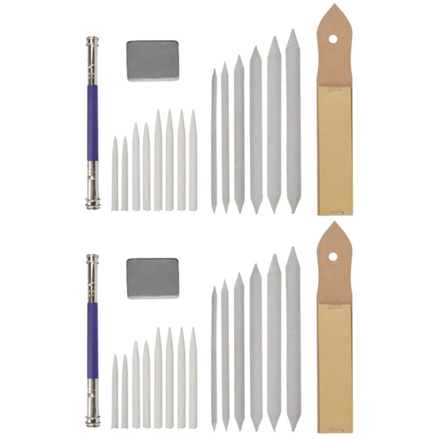 Paquete de 2 bocetos papel de lija arte borrador extensor dibujo