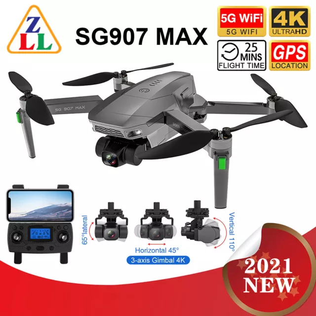 ZLL SG907 MAX Quadcopter 5G WIFI FPV GPS 4K HD Camera Gimbal Foldable RC Drone