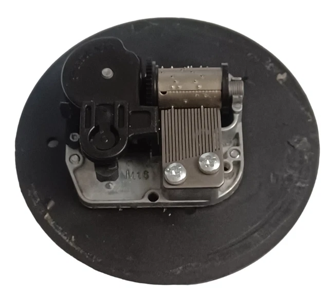 Sankyo 18 Note Music Box Movement w Base Plays We Wish You a Merry Christmas