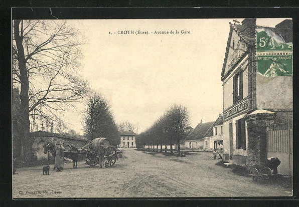 CPA Croth, Avenue de la Gare