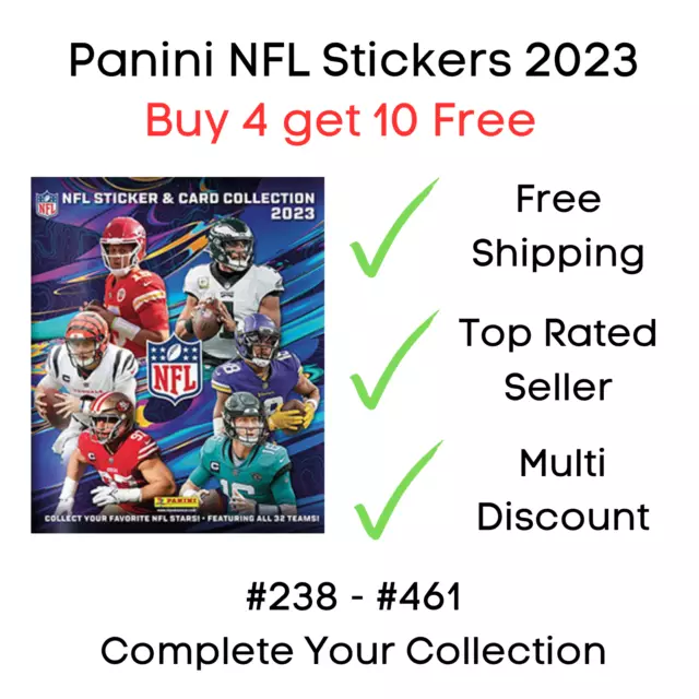 Panini NFL American Football 2023 Stickers #238 - #461 Buy 4 get 10 Free