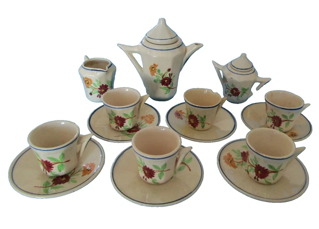 Dînette Berchet Family - 11 Pièces Service à Thé - Porcelaine - France