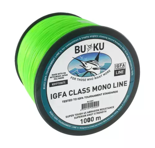 Free Express Shipping - Buku IGFA Class 1000m Kryptonite Monofilament Fishing Li