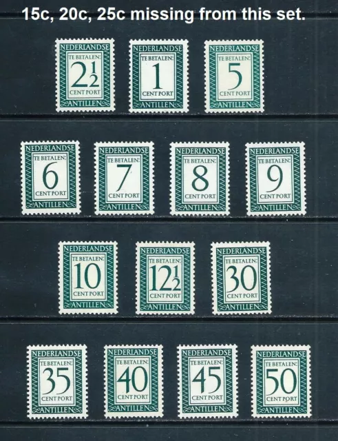 Netherlands Antilles _ 1952+ 'Postage Due' 14 _ Mlh ____(821)