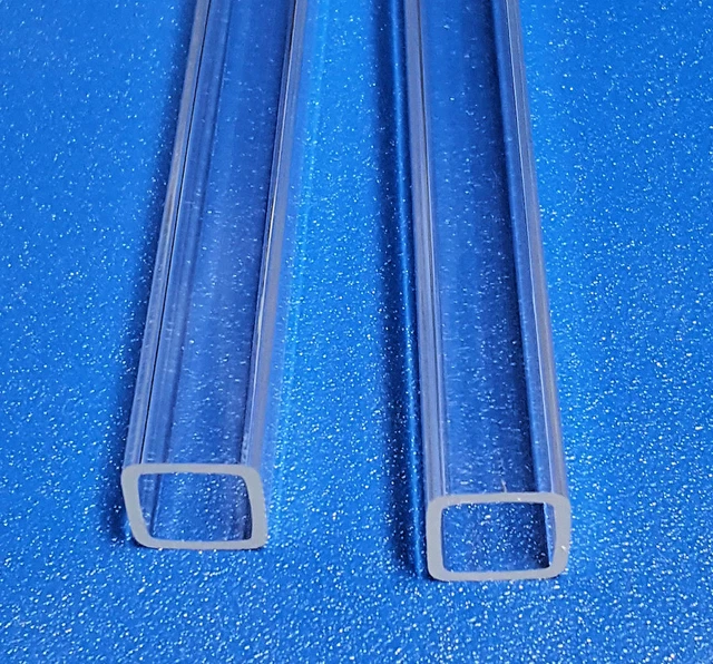 1 Pc 5/8" OD 1/2" ID SQUARE CLEAR ACRYLIC PLEXIGLASS LUCITE TUBE 36" INCH LONG