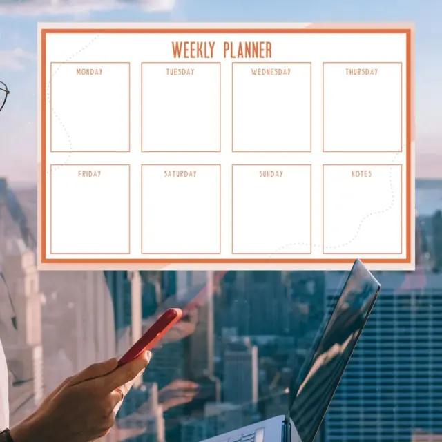 1 Set Whiteboard-Kalender mit Stift, Erinnerung, tägliche Notizen, Memo,