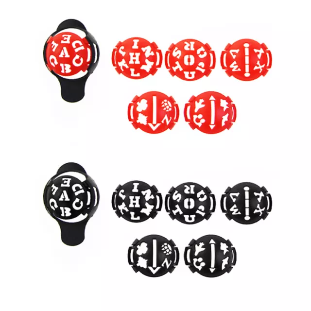 7pcs Golf Ball Line Liner Marker Multi-Template Drawing Alignment Mark Sign Tool