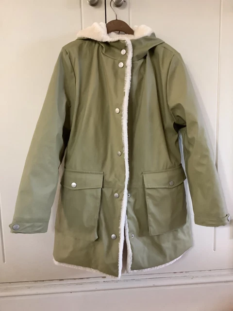 Cappotto foderato in pile Zara verde chiaro super osft 11/12 anni