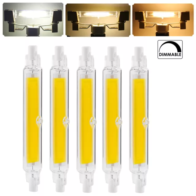 1X 4X 10X R7s LED COB Flood Light Bulbs 78mm 118mm Dimmable 6W 12W 25W Lamps RE