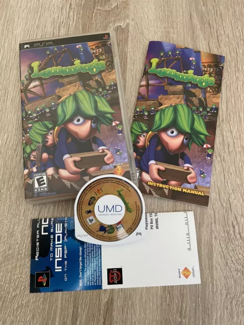 LEMMINGS Sony PSP 2010 Video Game Complete w/Manual Region 1
