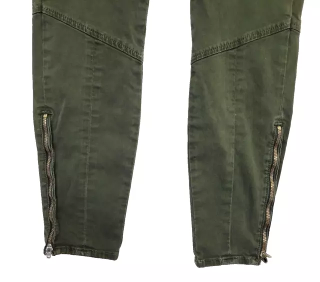 J BRAND Houlihan Skinny Cargo Jean in Distressed Caledon Army Green - Size 24 2