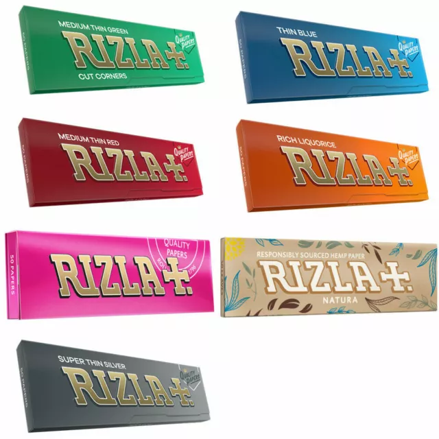 Rizla Rolling Papers Regular, Green Silver Blue White And Pink Cigarette Papers