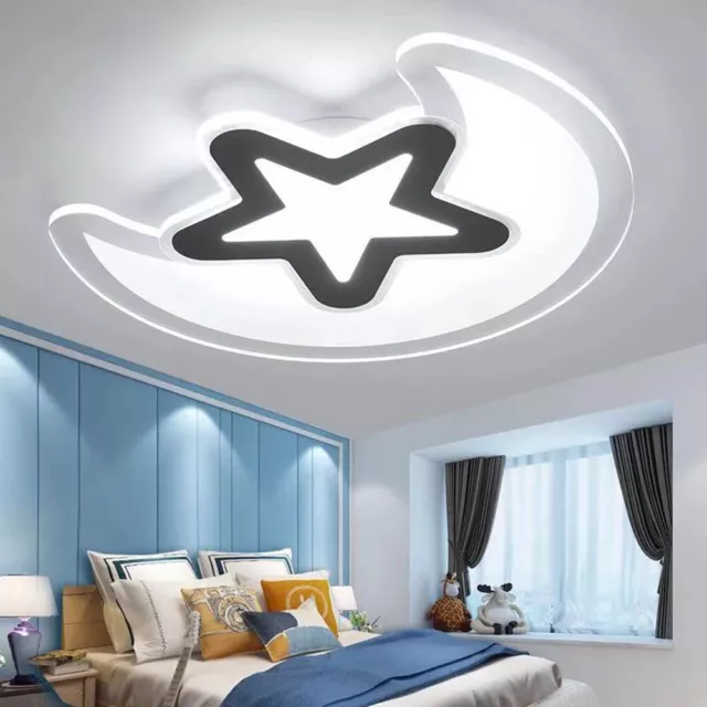 Lámpara de techo LED lámpara de techo habitación infantil estrella luna forma acrílica luz blanca CALIENTE