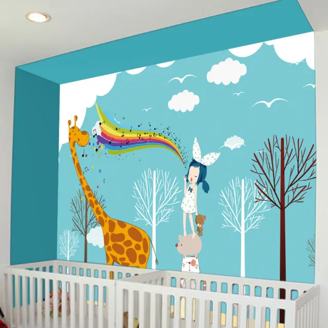 3D Cartoon Giraffe 688 Tapete Tapeten Mauer Foto Familie Tapete Wandgemälde DE