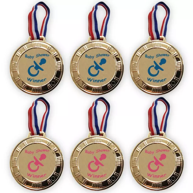 Baby Shower Party Games 6 WINNER MEDALS - baby shower prize, baby shower favour