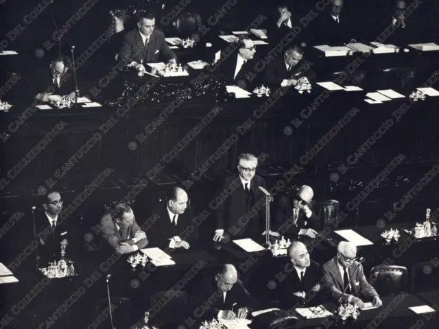 1963 Presidente Giovanni Leone Repubblica Italiana Parlamento Fotografia