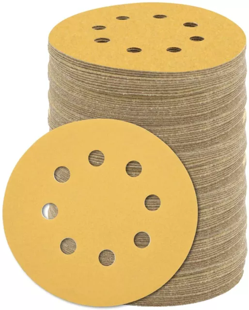 5 inch Sanding Discs 80-800 Grit Hook Loop 8-Hole Sandpaper Orbital Sander Paper