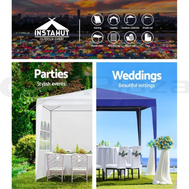 Instahut Gazebo 3x3 Outdoor Marquee Party Wedding Outdoor Tent Canopy Wall 2