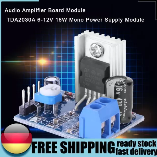 Audio Amplifier 6-12V Audio Amplifier Module for Audio System DIY Speakers DE