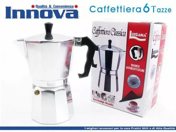 Cafetière Moka Café Expresso Napoletano Mesure 6 Tasses Hmj