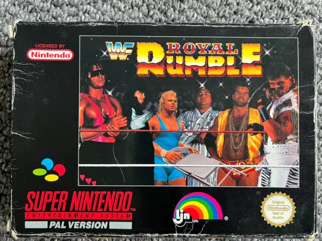 WWF ROYAL RUMBLE SNES. Ultra seltener PAL WWE Royal Rumble für Super Nintendo verpackt