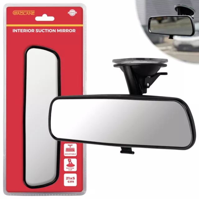 GADLANE Rear View Interior Car Dipping Mirror Wide Angle Suction Learner Safety