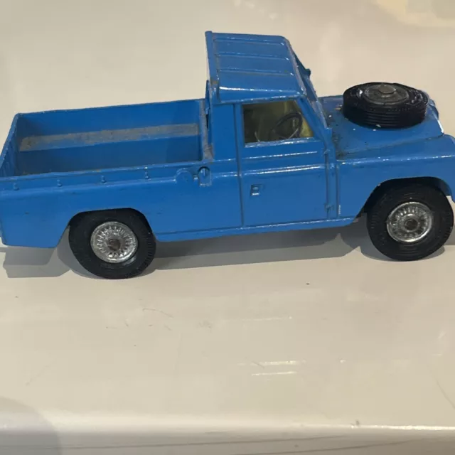 RARE VINTAGE CORGI TOYS 438 LAND ROVER 109 WB METALLIC Blue CONCAVE HUBS VGC 3