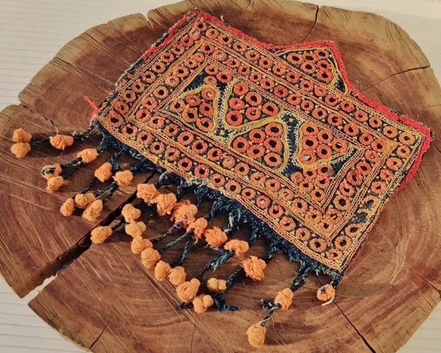 Handmade Mirror Embroidery Old Tribal Ethnic Wall Hanging/Patch Decor Tapestry