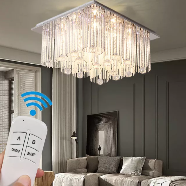 Creative Crystal LED Ceiling Light Fixtures Living Room Hanging Chandelier Decor