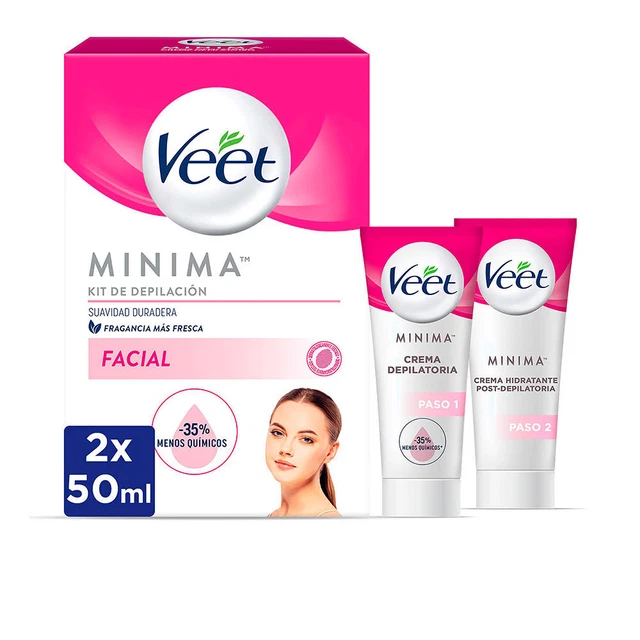 Higiene Veet unisex CREMA DEPILATORIA FACIAL 2 PASOS 2 x 50 ml