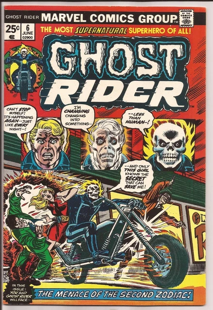 Ghost Rider #6  VF- 7.5  Off-White Pages (1973 1st Series)