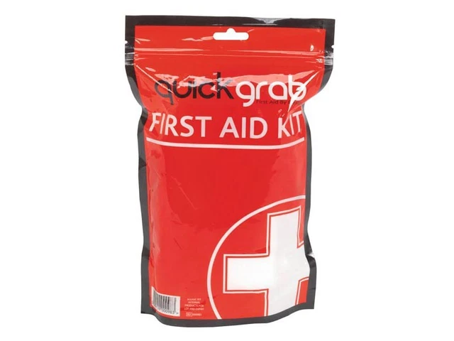 Sealey First Aid Grab Bag Plaster Bandage Dressing Wipe Glove Tape SFA03