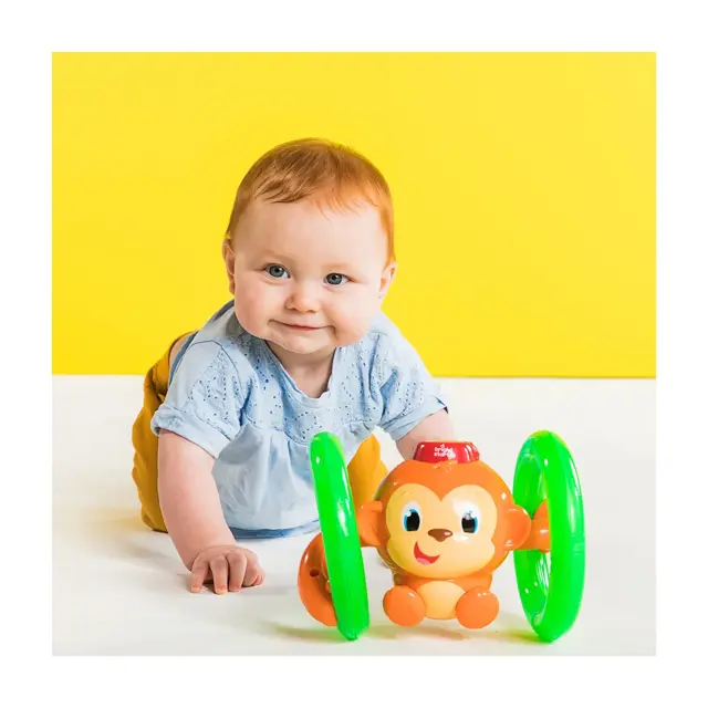 Roll & Glow Monkey Crawling Baby Toy with Lights and Sounds for 6 Months and up