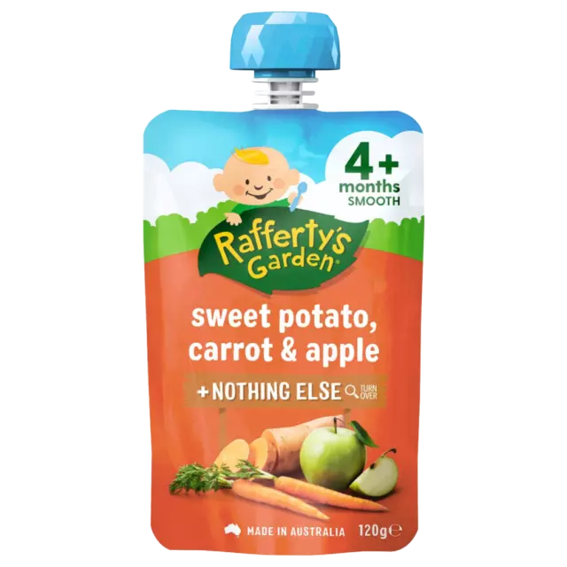 Rafferty's Garden Baby Puree 120g - Sweet Potato, Carrot & Apple Raffertys 4m+