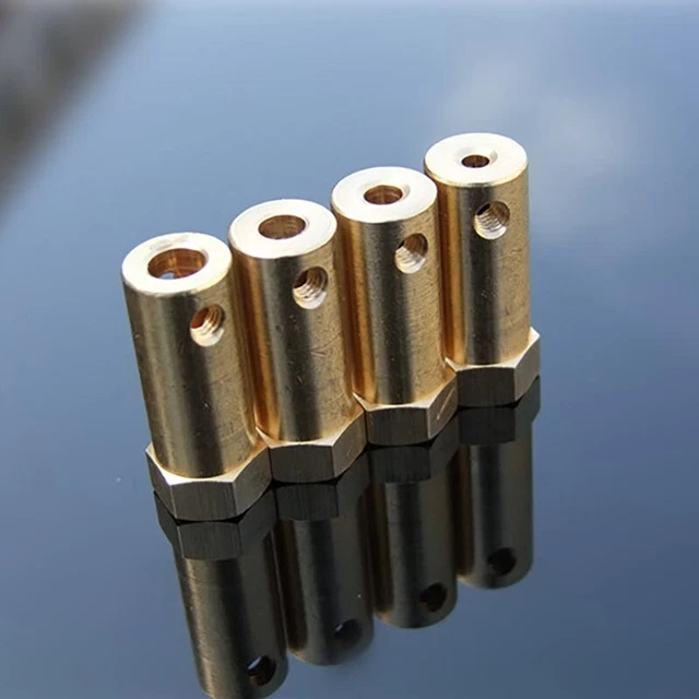 3 - 8MM Brass Motor Hex Connection Nut Hexagon Connector Connecting Rod ...