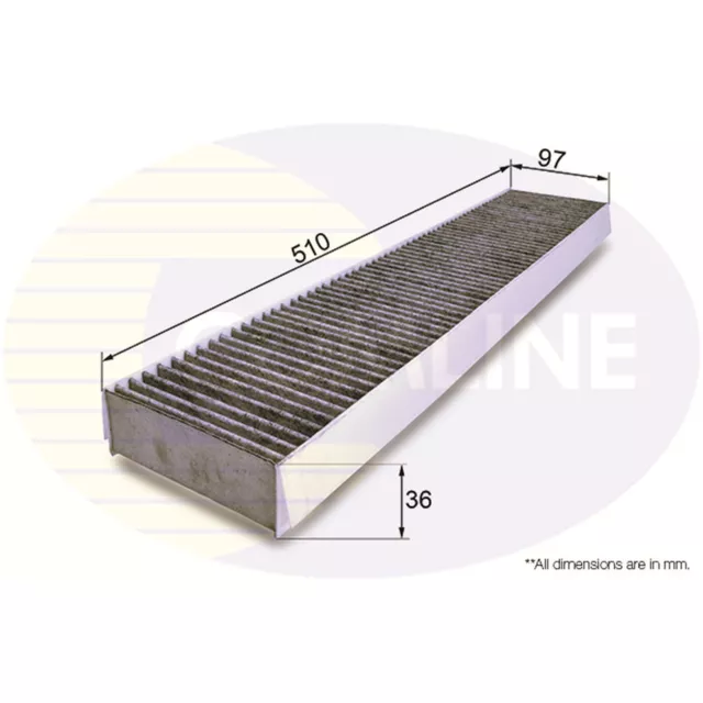 Genuine Comline Activated Carbon Cabin Pollen Filter - EKF155A