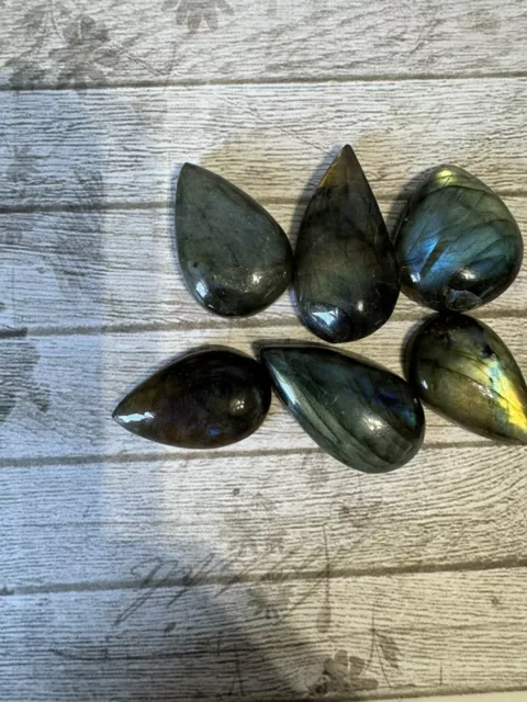 labradorite cabochon bundle, jewellery making bundle, small cabs