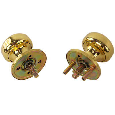 Maxtech Polished Brass Knob Rose Kit For Iron Gate Door Mortise Lock