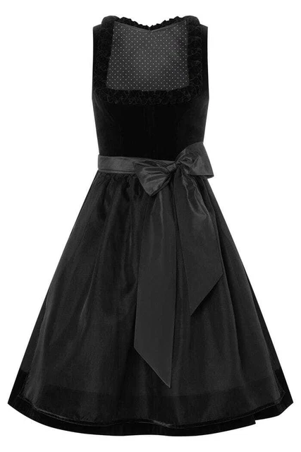 Vintage Oktoberfest Dirndl dress for women New MIDI Dirndl dress in black color