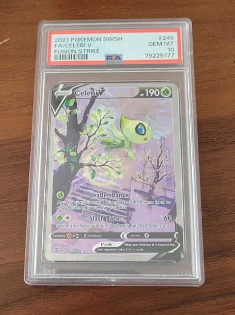 2021 Pokemon SWSH Fusion Strike Celebi V Alternate Alt Adt #245 - PSA 10 GEM MT