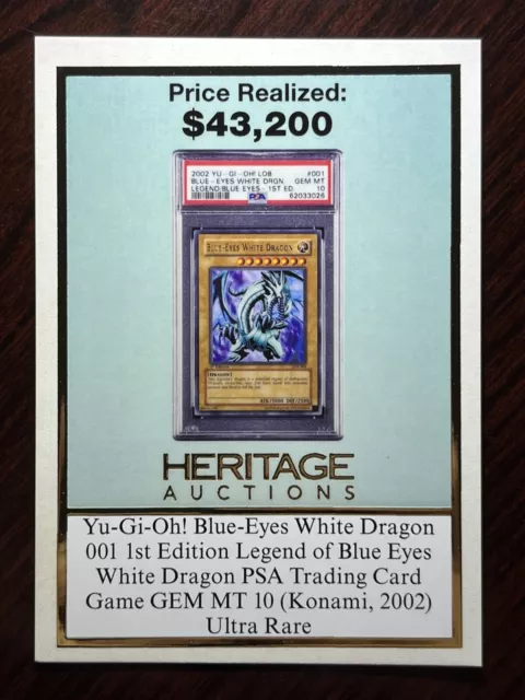 2023 Heritage Auctions National PROMO Yu-Gi-Oh Blue Eyes White Dragon 1st **READ