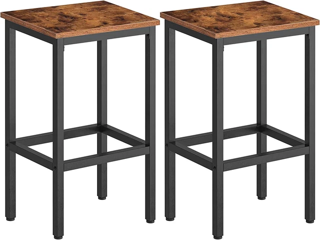 HOOBRO Chaises de Bar, Lot 2, Tabourets Hauts, Repose-Pieds, Hauteur 65...