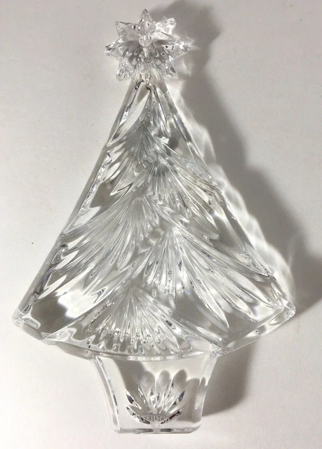 Waterford Crystal Ornament Christmas Tree 4.5" New in Box w Hanger & Velvet Bag