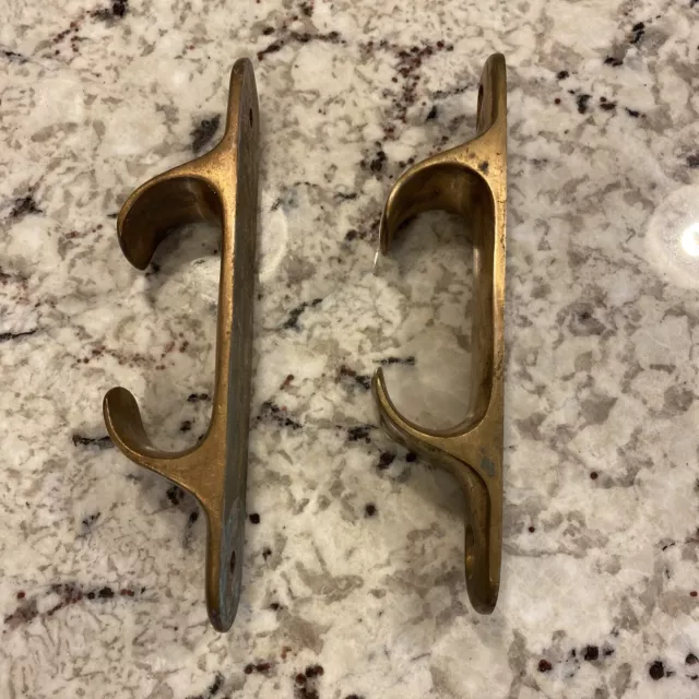 Set Of 2 Vintage Antique 8” Boat Bow Chocks Brass/Bronze 3