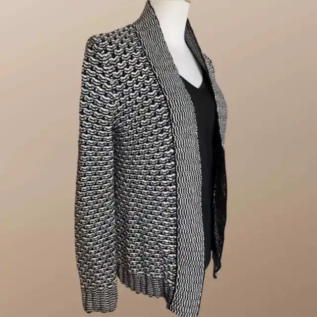 Talbots Women's Cardigan XS Cotton Wool Blend Open Front Textured Knit