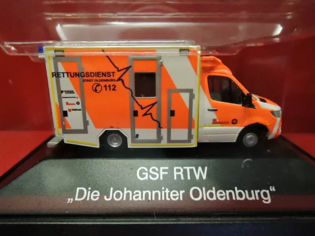 470 - Rietze 76225 GSF RTW 18 Johanniter Oldenburg  in OVP neu 1/87